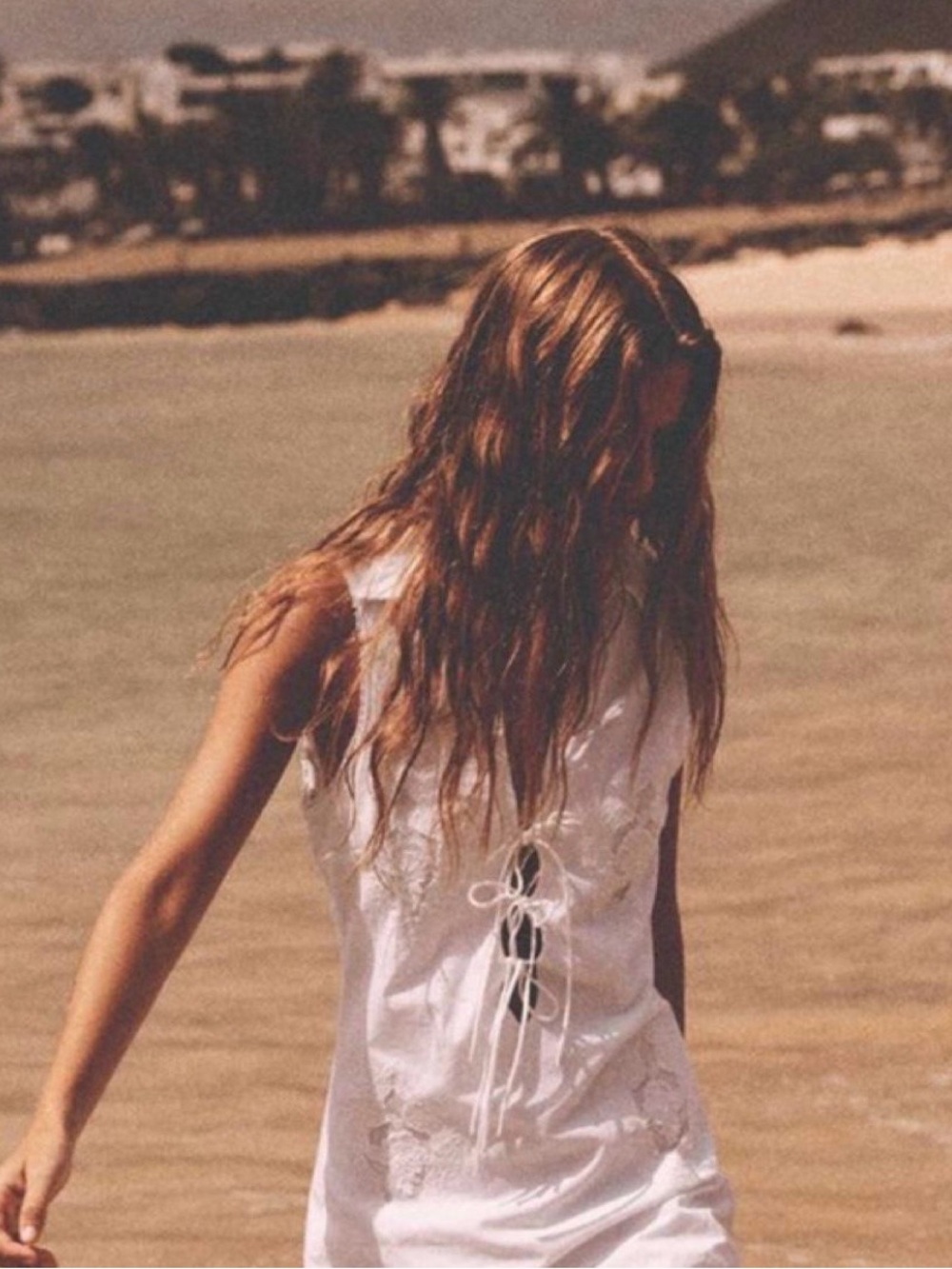 Zara White Lace-Up Mini Dress